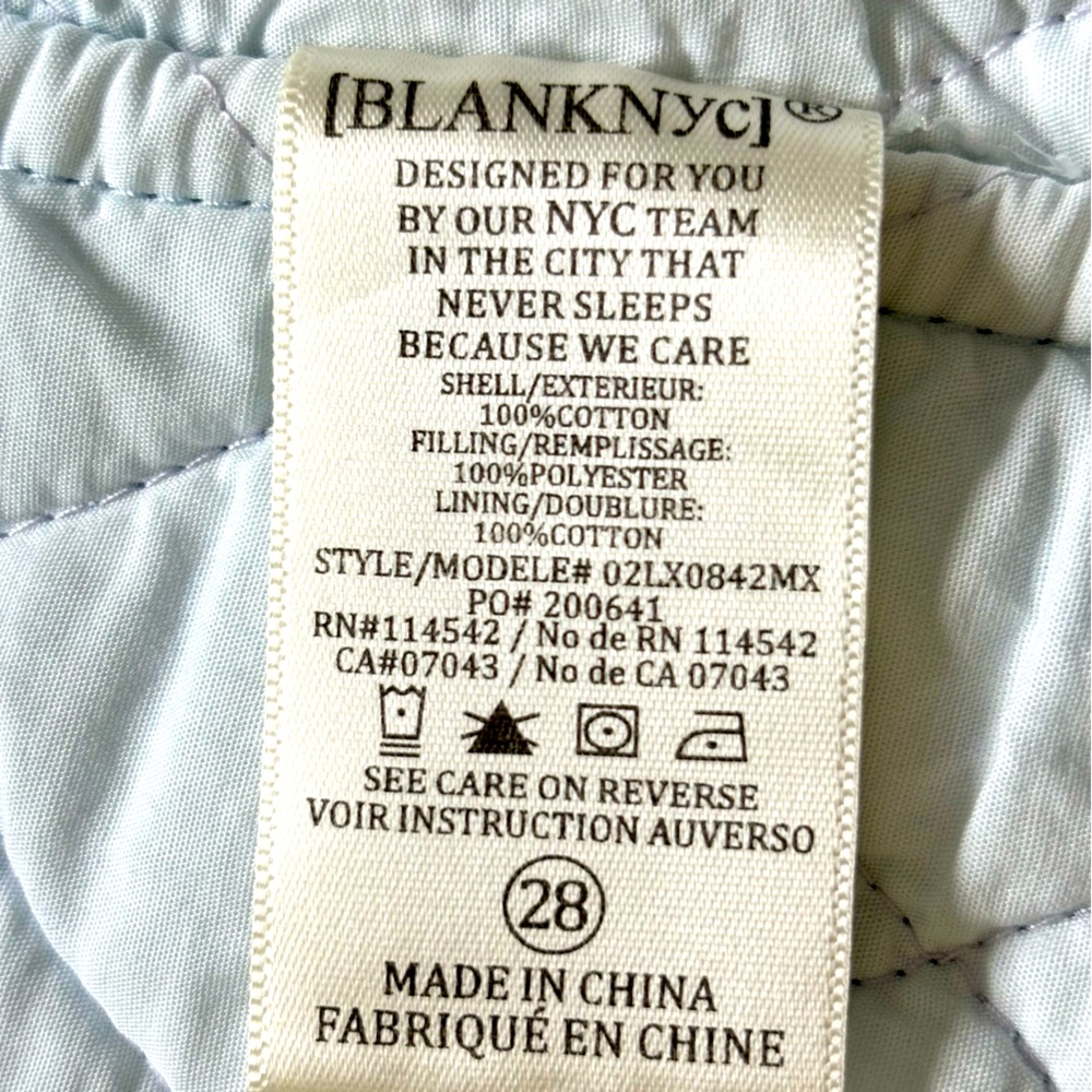 BLANK NYC Skirt Quilted Wrap Denim Blue Mini Skirt—NWT—28 - Picture 12 of 13
